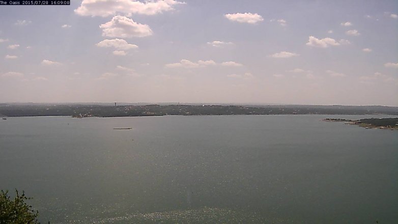 Lake Travis webcam, July 28, 2015 3:15 PM CT