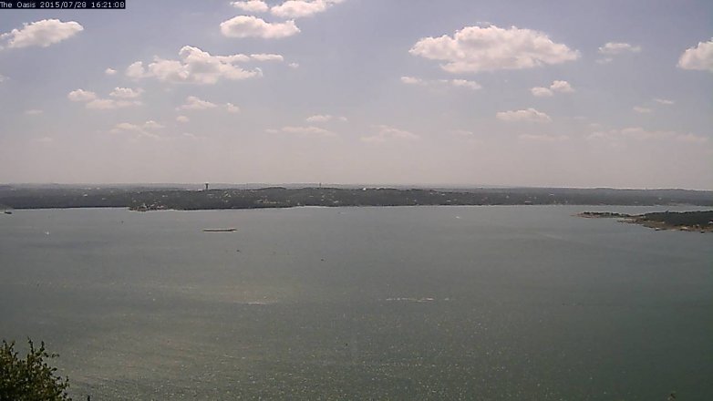 Lake Travis webcam, July 28, 2015 3:25 PM CT