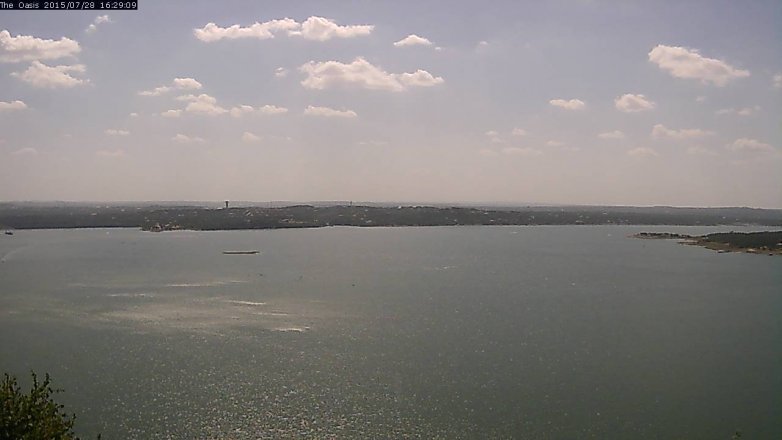 Lake Travis webcam, July 28, 2015 3:35 PM CT