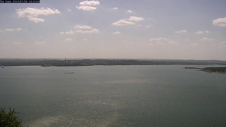Lake Travis webcam, July 28, 2015 3:40 PM CT