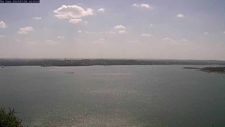 Lake Travis webcam, July 28, 2015 3:45 PM CT