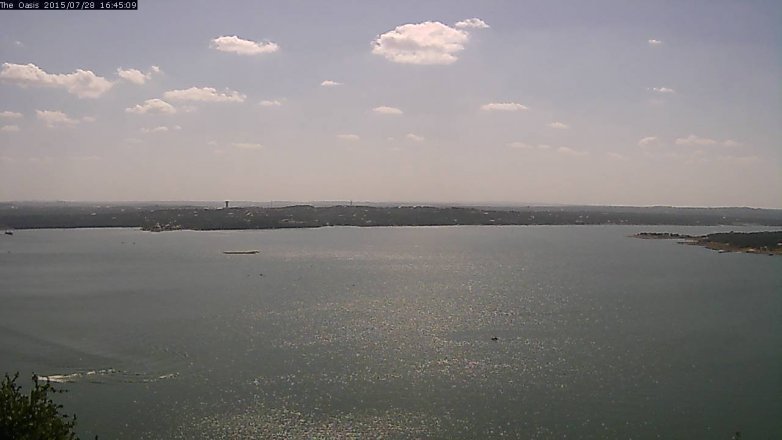 Lake Travis webcam, July 28, 2015 3:50 PM CT