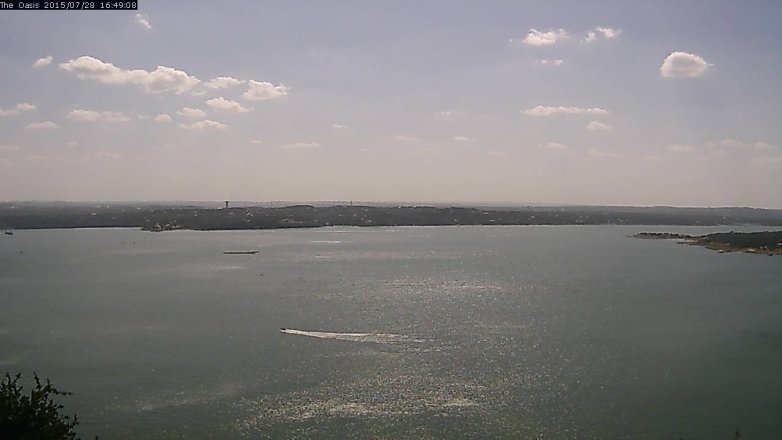 Lake Travis webcam, July 28, 2015 3:55 PM CT