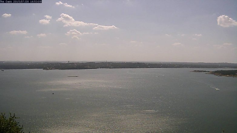 Lake Travis webcam, July 28, 2015 4:00 PM CT