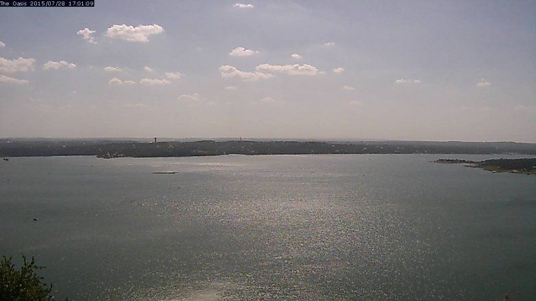 Lake Travis webcam, July 28, 2015 4:05 PM CT