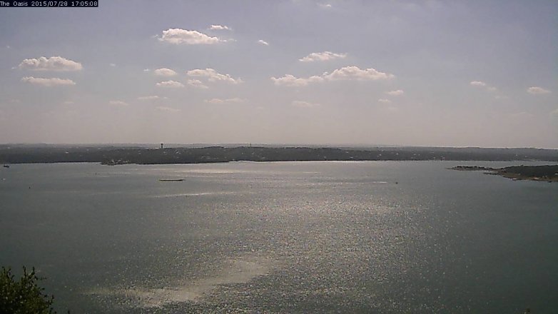 Lake Travis webcam, July 28, 2015 4:10 PM CT
