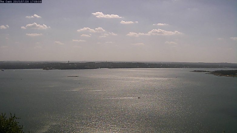 Lake Travis webcam, July 28, 2015 4:15 PM CT