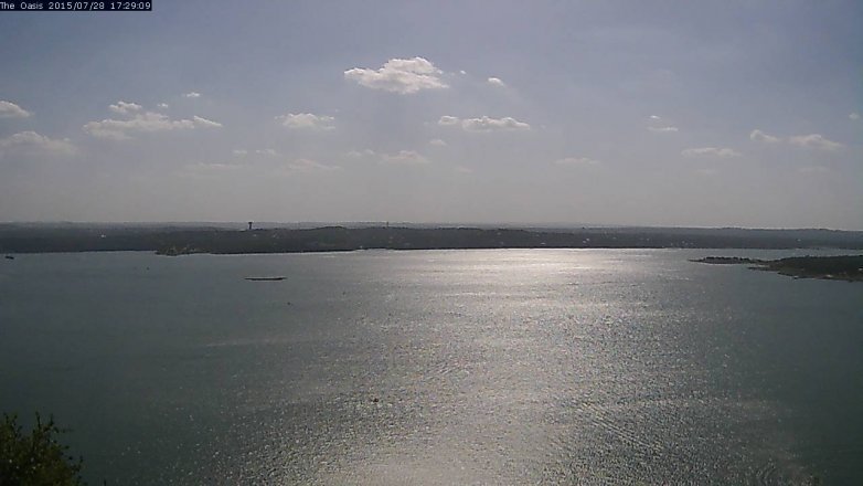 Lake Travis webcam, July 28, 2015 4:35 PM CT