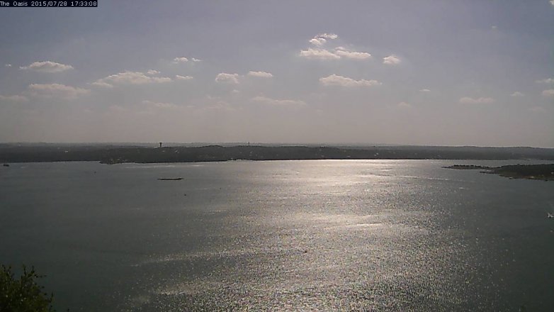 Lake Travis webcam, July 28, 2015 4:40 PM CT