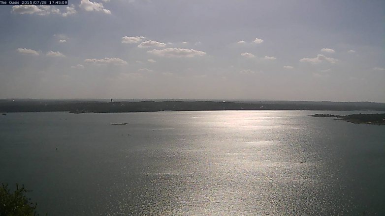 Lake Travis webcam, July 28, 2015 4:50 PM CT
