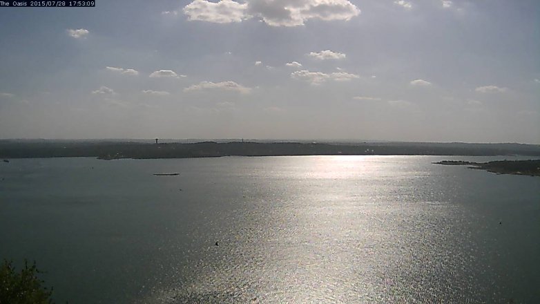 Lake Travis webcam, July 28, 2015 5:00 PM CT