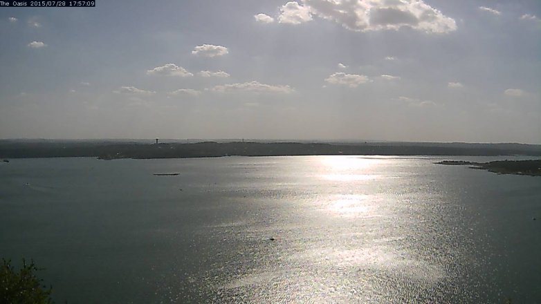Lake Travis webcam, July 28, 2015 5:05 PM CT