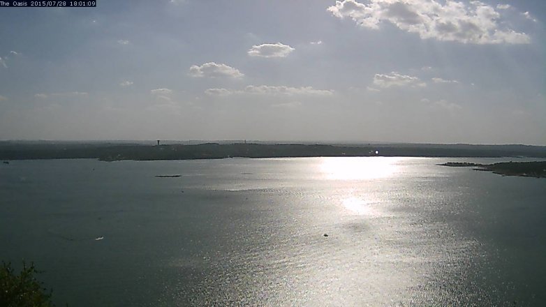 Lake Travis webcam, July 28, 2015 5:10 PM CT