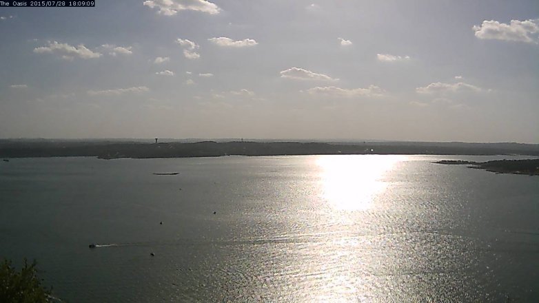 Lake Travis webcam, July 28, 2015 5:15 PM CT