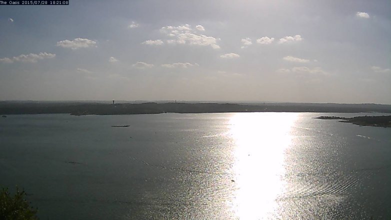Lake Travis webcam, July 28, 2015 5:25 PM CT