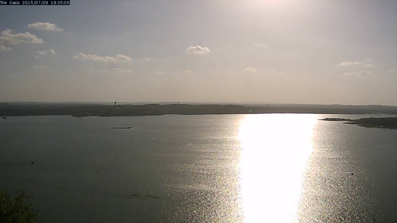 Lake Travis webcam, July 28, 2015 5:40 PM CT