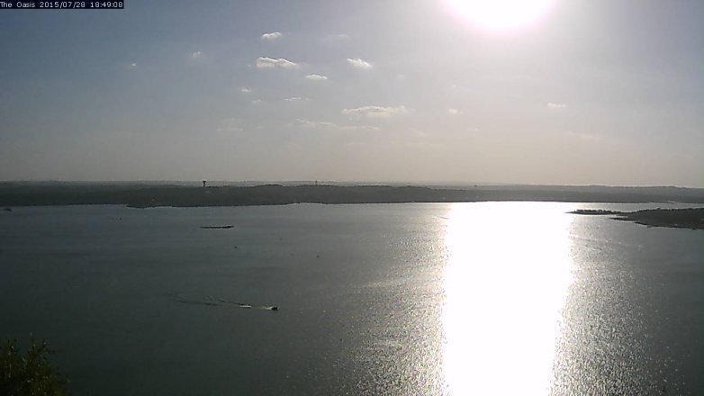 Lake Travis webcam, July 28, 2015 5:55 PM CT