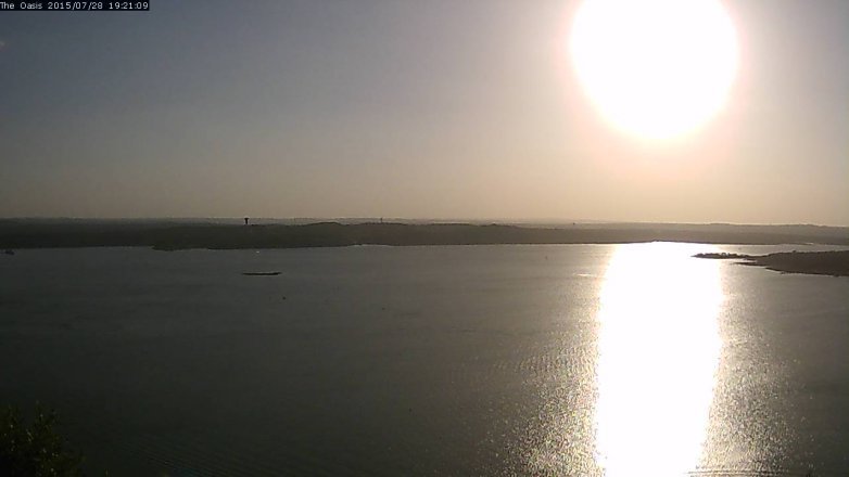 Lake Travis webcam, July 28, 2015 6:25 PM CT