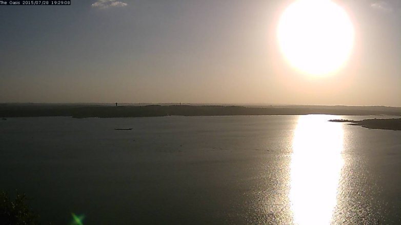 Lake Travis webcam, July 28, 2015 6:35 PM CT