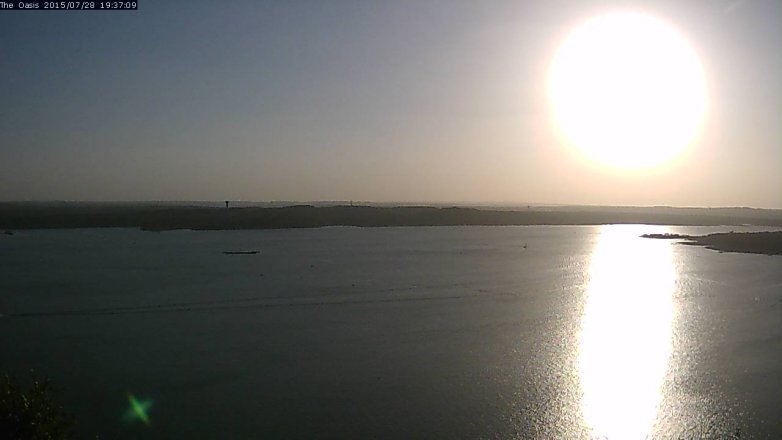 Lake Travis webcam, July 28, 2015 6:45 PM CT
