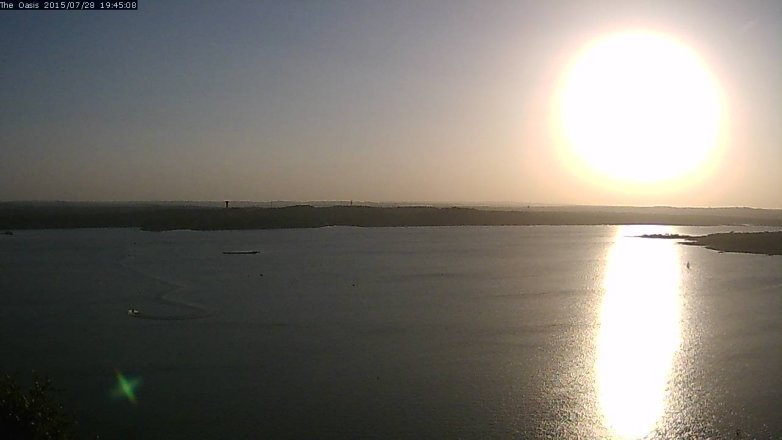 Lake Travis webcam, July 28, 2015 6:50 PM CT