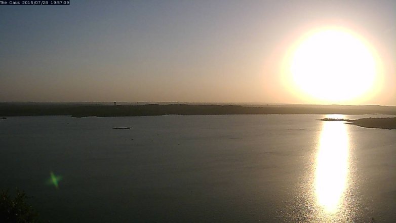 Lake Travis webcam, July 28, 2015 7:05 PM CT