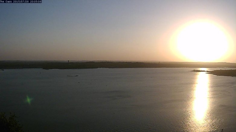 Lake Travis webcam, July 28, 2015 7:10 PM CT