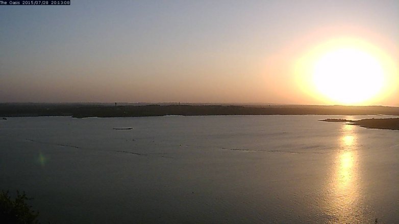 Lake Travis webcam, July 28, 2015 7:20 PM CT