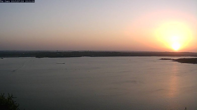 Lake Travis webcam, July 28, 2015 7:30 PM CT