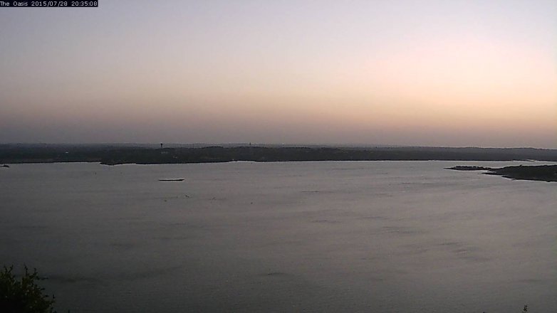 Lake Travis webcam, July 28, 2015 7:40 PM CT