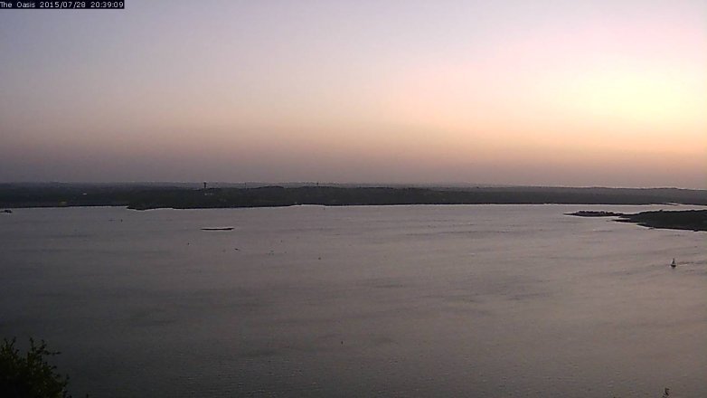 Lake Travis webcam, July 28, 2015 7:45 PM CT