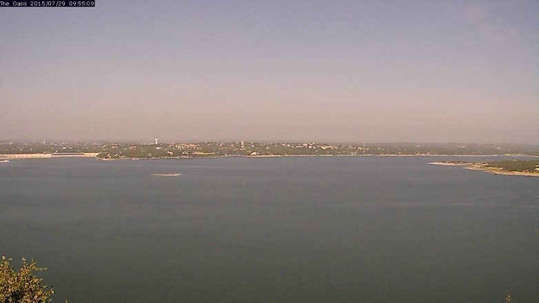 Lake Travis webcam, July 29, 2015 9:00 AM CT