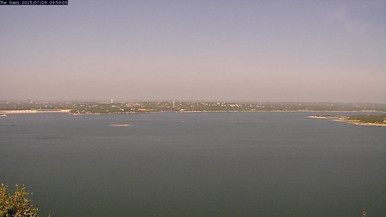 Lake Travis webcam, July 29, 2015 9:05 AM CT