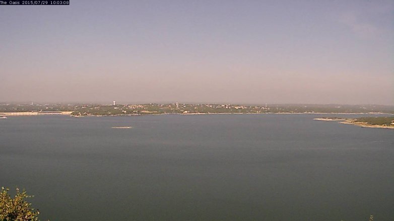 Lake Travis webcam, July 29, 2015 9:10 AM CT