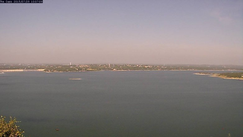 Lake Travis webcam, July 29, 2015 9:15 AM CT