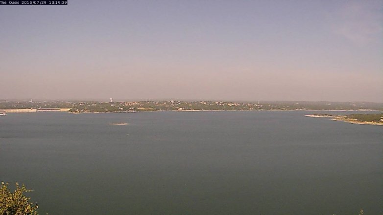 Lake Travis webcam, July 29, 2015 9:25 AM CT