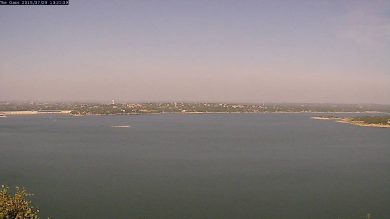 Lake Travis webcam, July 29, 2015 9:30 AM CT