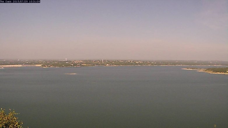 Lake Travis webcam, July 29, 2015 9:35 AM CT