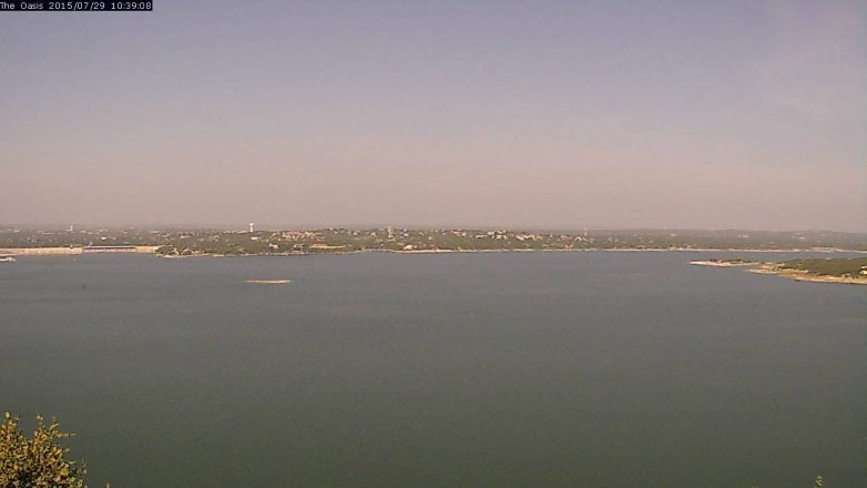 Lake Travis webcam, July 29, 2015 9:45 AM CT