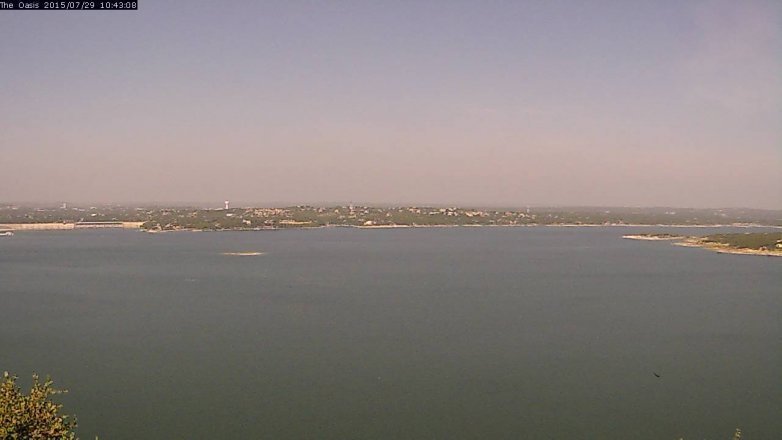 Lake Travis webcam, July 29, 2015 9:50 AM CT