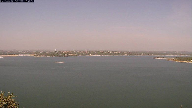 Lake Travis webcam, July 29, 2015 9:55 AM CT