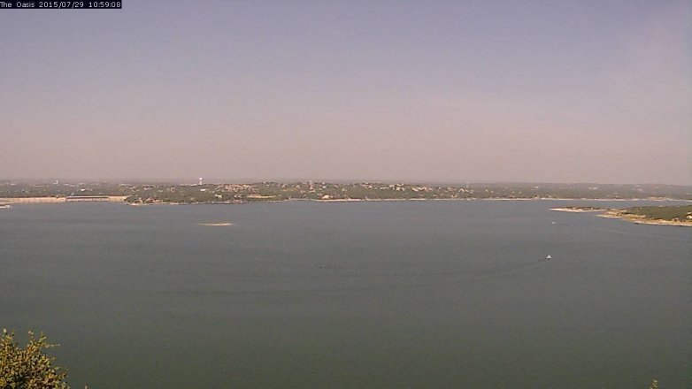 Lake Travis webcam, July 29, 2015 10:05 AM CT