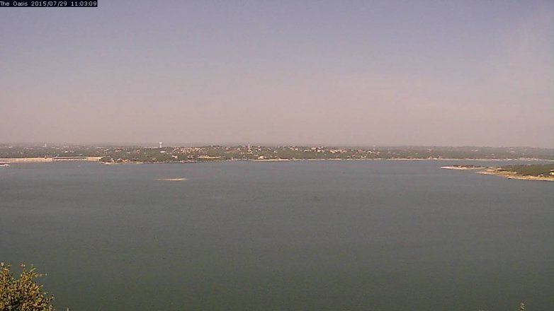 Lake Travis webcam, July 29, 2015 10:10 AM CT