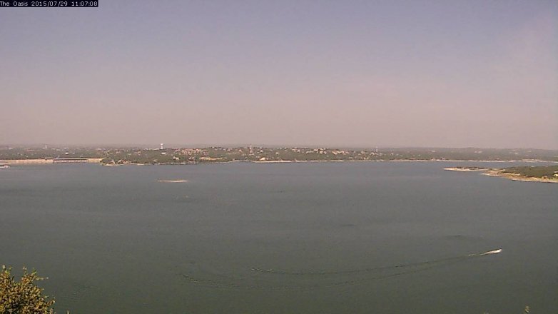 Lake Travis webcam, July 29, 2015 10:15 AM CT