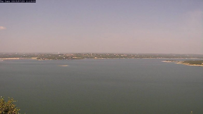 Lake Travis webcam, July 29, 2015 10:25 AM CT