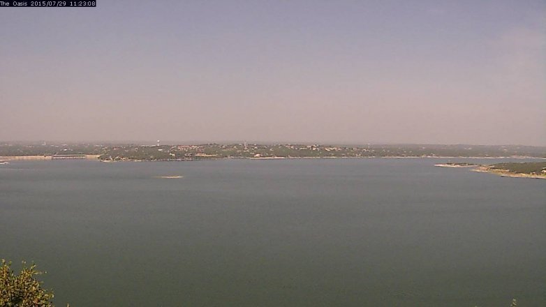 Lake Travis webcam, July 29, 2015 10:30 AM CT