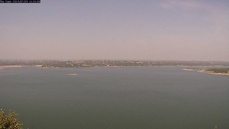 Lake Travis webcam, July 29, 2015 10:35 AM CT