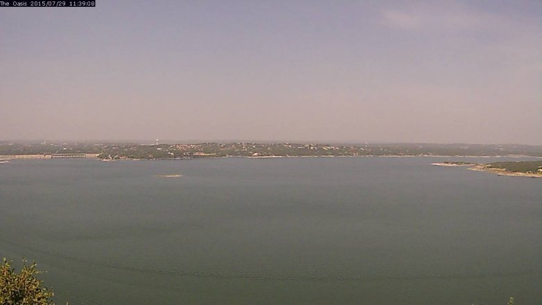 Lake Travis webcam, July 29, 2015 10:45 AM CT