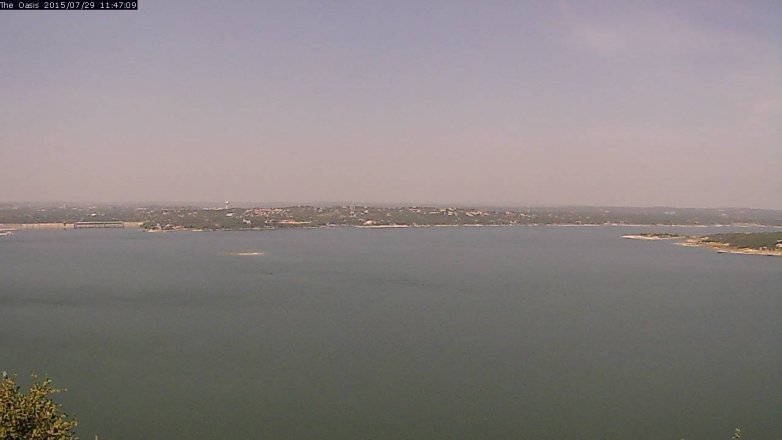Lake Travis webcam, July 29, 2015 10:55 AM CT