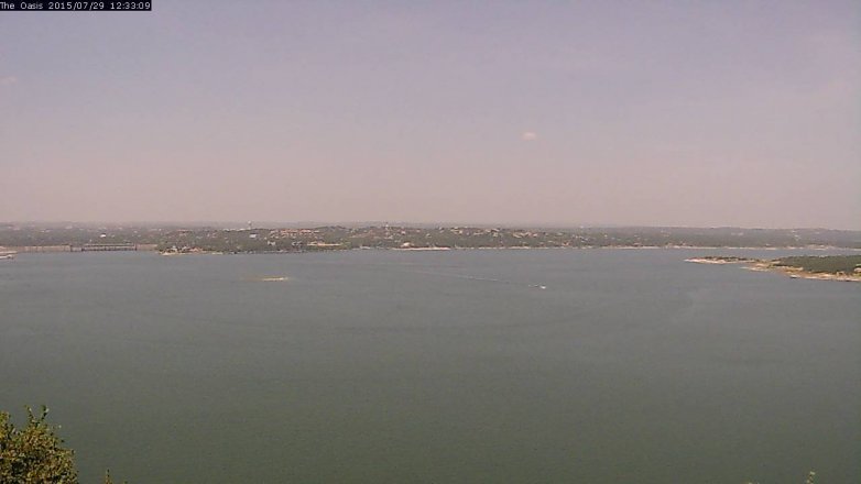 Lake Travis webcam, July 29, 2015 11:40 AM CT